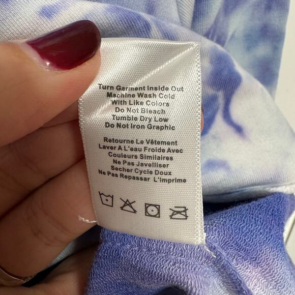 Spiritual Gangster Izzy Crop Crew Neck Sweatshirt Wildflower Tie Dye Size Small - Picture 7 of 9